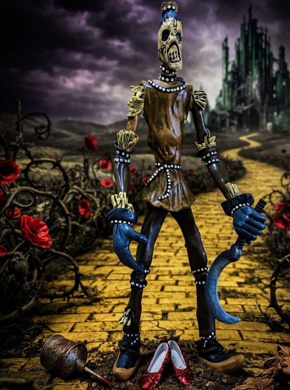 2002 American McGee's Oz Straw Golem Scarecrow Figurine Wizard of Oz Video Gamer